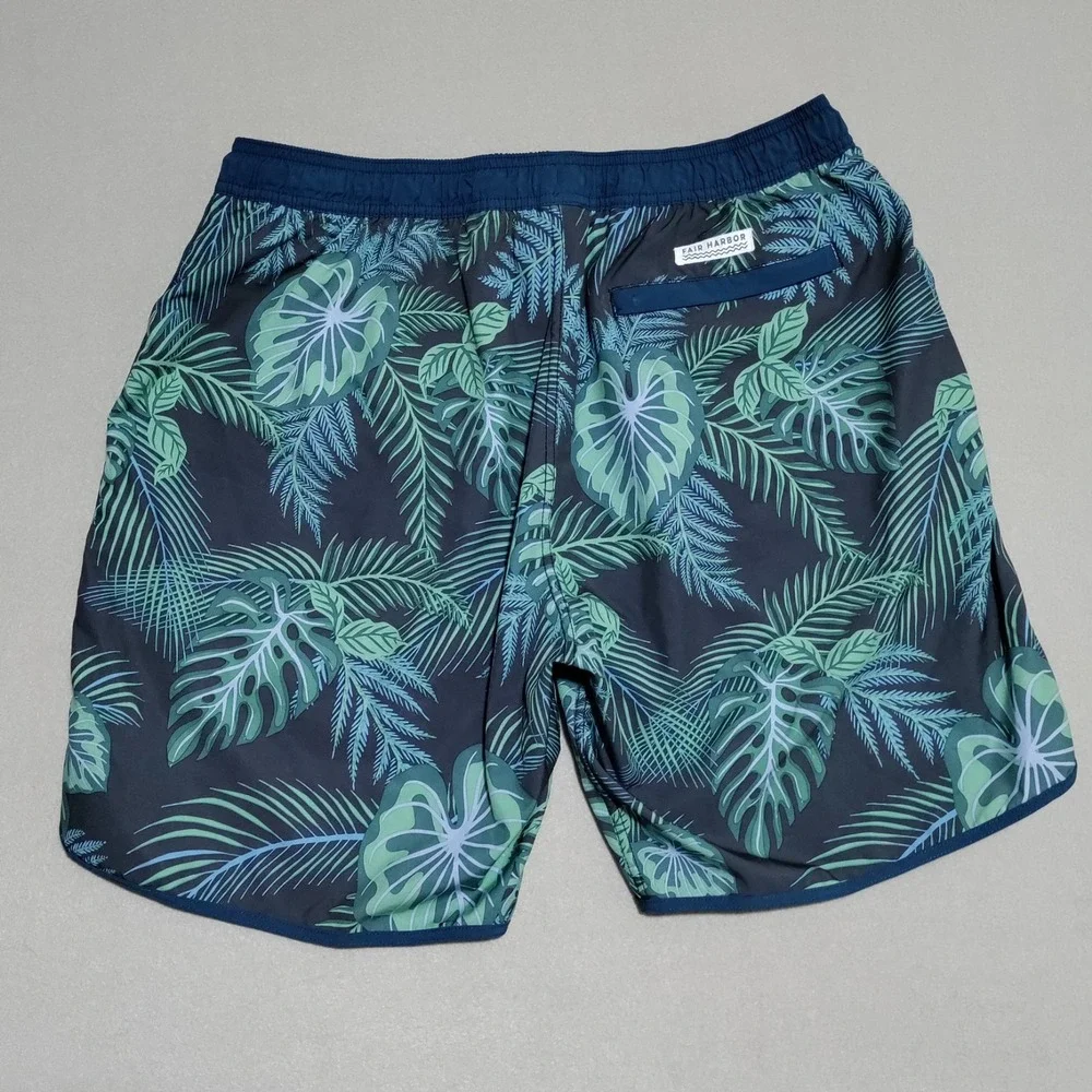 Fair Harbor Anchor Swim Trunks Mens‎ XL Tropical Floral Lined Pockets Drawstring